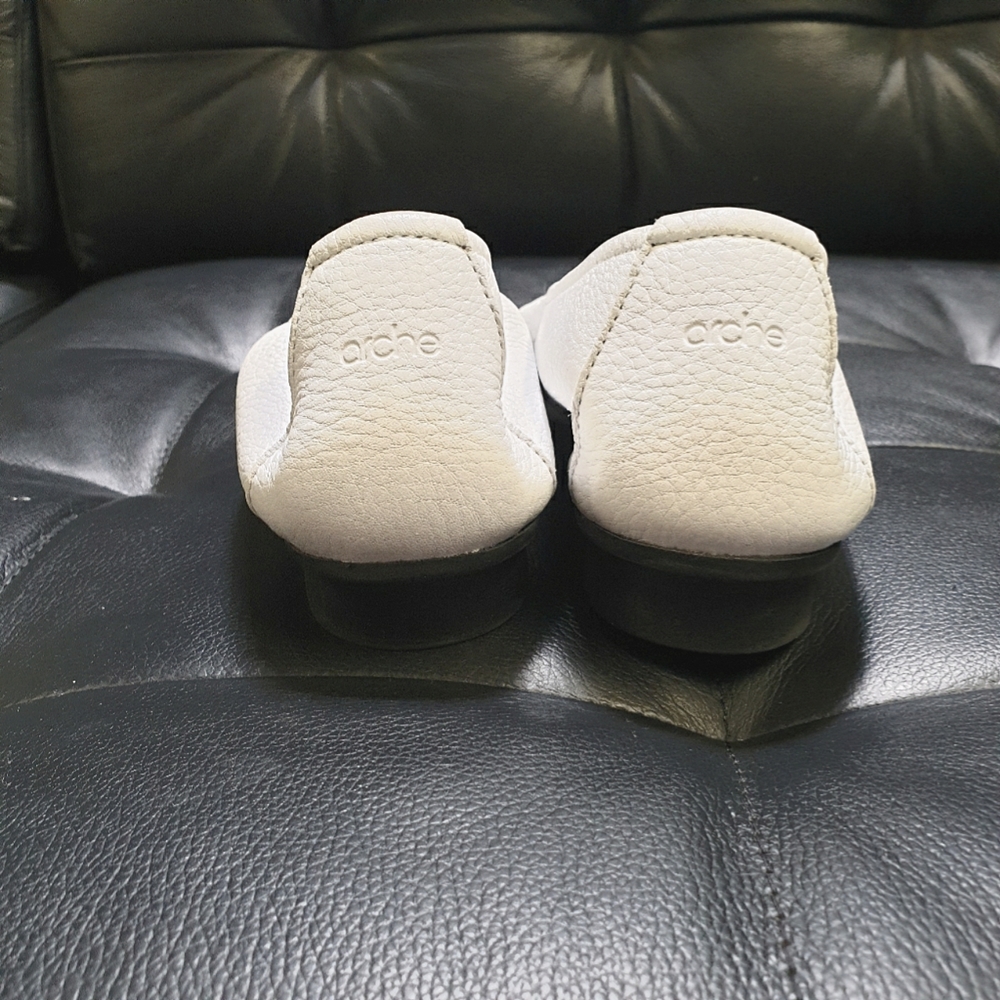Arche Ninova Leather Flats Ballerina White - Picture 5 of 12